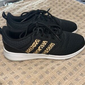 Adidas Black and Tan Sneakers Lightweight Mesh Design-Women’s size 8